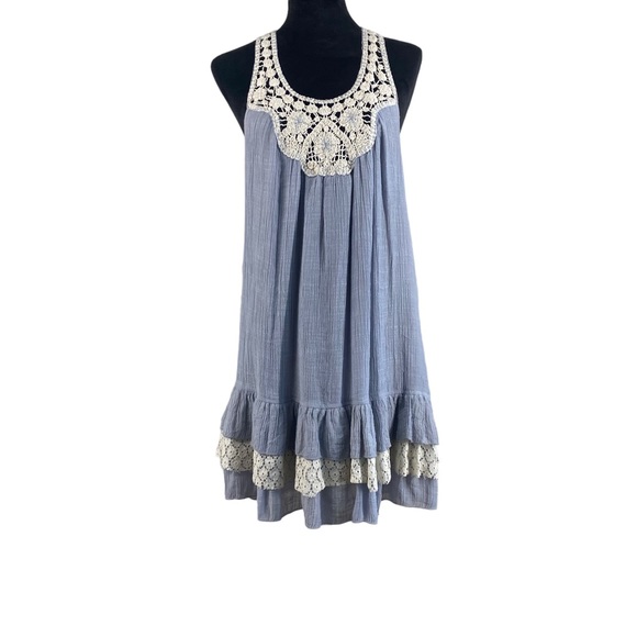 Bluebird Boho Drop Waist Embroidered Dress - Picture 1 of 10